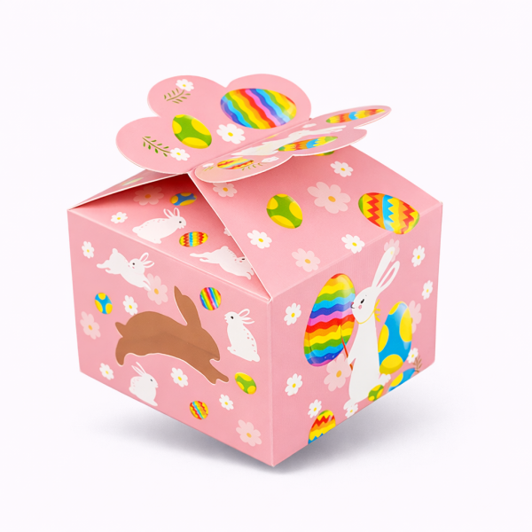 Cake star Velikonoční krabička růžová 10x10x7,5cm