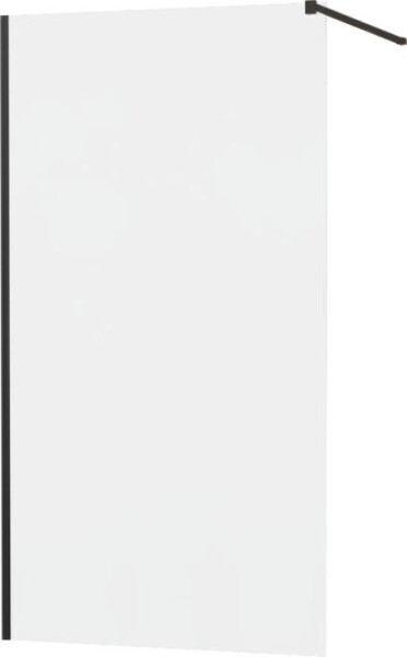 MEXEN - KIOTO Sprchová zástěna WALK-IN 80x200 cm 8 mm, černá, matné sklo 800-080-101-70-30