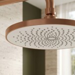 REA - Kulatá dešťová sprcha JS-021BRG Brush Copper REA-P0620