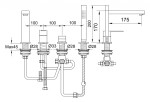 KOHLMAN - 4-otvorová vanová baterie QB243H