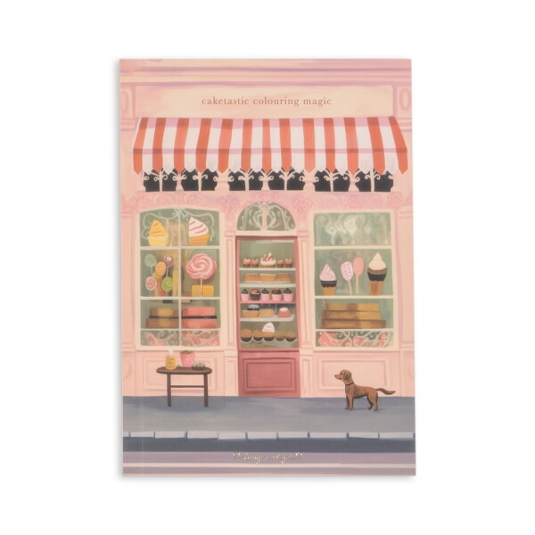 Konges Sløjd Mini omalovánky pro děti Caketastic – pink, růžová barva, papír