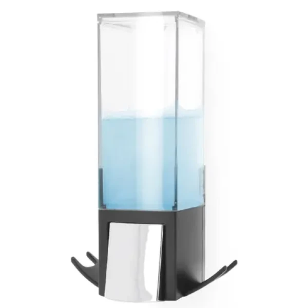 Compactor Edge nástěnný dávkovač mýdla chrom / ABS plast - černý / 500 ml (3370910104769)