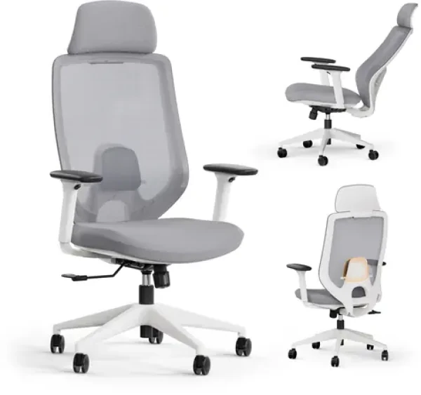 SENSE7 Nakai šedá / Kancelářské ergonomické křeslo / nosnost 150 kg (5902659848055)