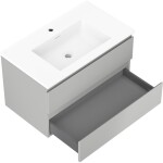 MEXEN/S - Orio koupelnová skříňka 80 cm s umyvadlem Otis, 2 zásuvky, šedá mat/bílá mat 91A10-08047-2-BFF62-W18M01