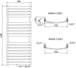 MEXEN/S - Bachus radiátor + topná tyč 1200 x 500 mm, 600 W, bílá W109-1200-500-2600-20