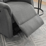 Polohovací křeslo, elektrické zabudované ovládání, šedá, látka, TV-929 GREY2