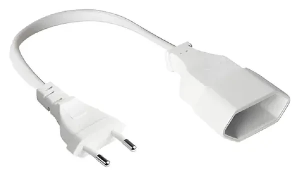 Good Connections Euro prodlužovací kabel bílý / Prodlužovací kabel / 1 m / 250 V / VDE (P0300-W010)