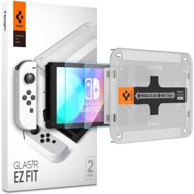 Spigen Glass tR EZ Fit ochranné sklo pro Nintendo Switch OLED 2 ks (AGL03829)