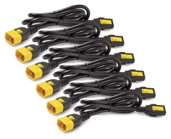 APC AP8702S černá / Napájecí kabel / sada 6 ks / uzamykací / C13 - C14 / 0,6 m (AP8702S-WW)