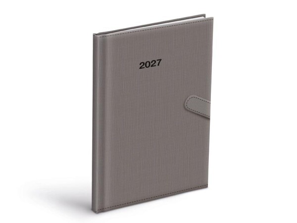 Týdenní diář 2027 MFP A5 T805 PU s magnetem šedý