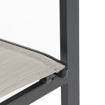 Židle zahradní béžový textilen, hliník, černá barva