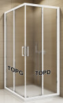 SanSwiss TOPD 1000 04 22 Pravý díl sprchového koutu 100 cm, bílá/durlux