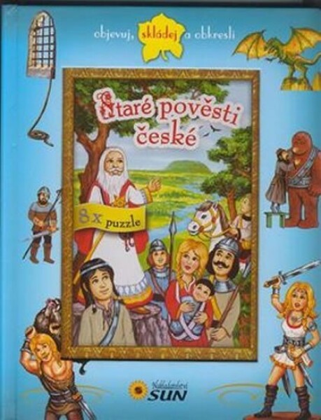 Staré pověsti české - 8x puzzle, objevuj, skládej a obkresli