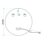 REA - Zrcadlo LED 80cm MMJ Black HOM-05514