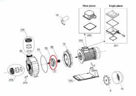 Oběžné kolo čerpadla protiproudu New Contra 3T/M 3HP 51311011