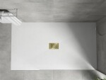 MEXEN/S - Hugo sprchová vanička SMC 200x100, bílá, krytka zlatá 42101020-G