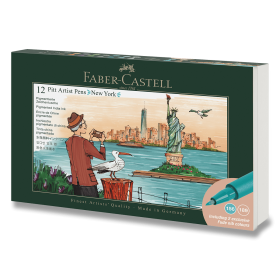 Popisovače Faber-Castell Pitt Artist Pen New York - 12 ks