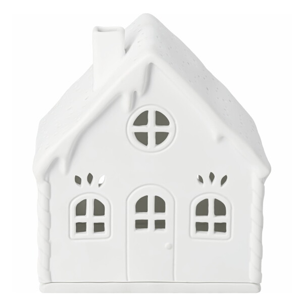 Räder Porcelánový svícen domeček Candy Cane, bílá barva, porcelán