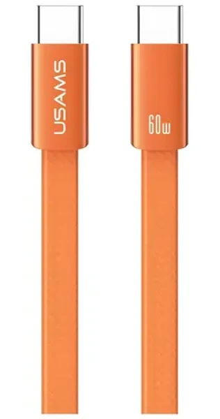 USAMS U96 kabel USB-C - USB-C oranžová / Datový kabel / 60W / 1,2 m (SJ783USB02)