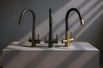 Laveo - Riveco - dřezová baterie s elastickým ramenem,, připojení k vodnímu filtru, grafit BRI_968D