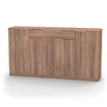 Nábytek Mikulík Komoda VARIO 6 - šedé úchytky ROZMĚR: (š/v/hl.) 140 x 86,5 x 40,5 cm