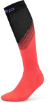 CEP pánské běžecké kompresní podkolenky EDT. SPLIT - neon coral/black Velikost: III (32-38 cm obvod lýtka)