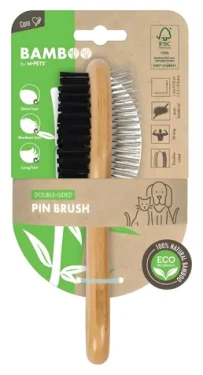 M-Pets Bamboo kartáč oboustranný / Kartáč na srst / Pro psy (353297)