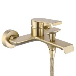 REA - Vanová nástěnná baterie HASS - matná Brush Gold REA-B7100
