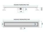 REA - Odtokový žlab Neox BRUSH NICKEL 80 REA-G2503