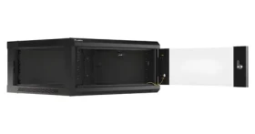 Lanberg Rack 4U 600x600 černá / Nástěnný rozvaděč / 19" / Flat pack (WF01-6604-10B)