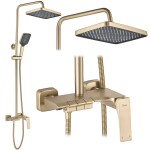 REA - Sprchový set JOE Brush Gold REA-P5656