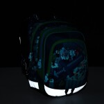 Bagmaster ALFA 21 B školní tříkomorový batoh - kostičky