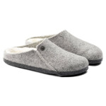 Pánské/dámské zateplené pantofle Birkenstock Zermatt Light Gray z vlněné plsti regular wide (1015092) 42