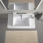 DURAVIT - DuraSquare Umyvadlová mísa 60x47 cm, bez přepadu, s otvorem pro baterii, DuraCeram, bílá 2354600041