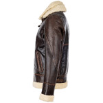 Pánská Kožená Bunda BomberFur D’vine Brixton Hnědá Velikost: XS