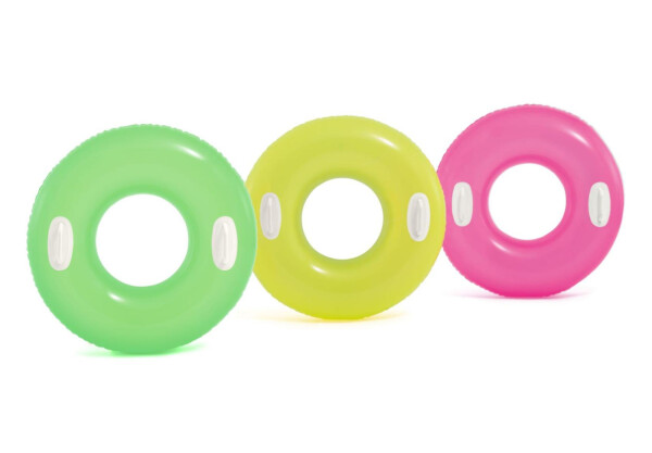 Kruh nafukovací s úchyty 76cm 3 barvy v sáčku - Alltoys Intex
