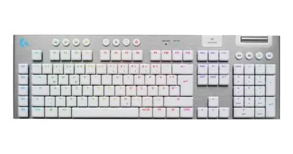 Logitech G915 X Lightspeed bílá / Herní klávesnice / DE layout / Bluetooth + USB Lightspeed / RGB Lightsync (920-012686)