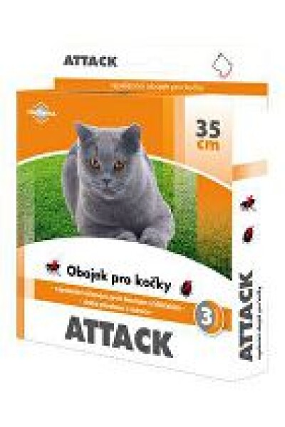 Attack obojek antiparazitární 35cm kočka