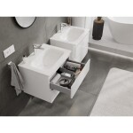 MEXEN/S - Orio koupelnová skříňka 60 cm s umyvadlem Vela, 2 zásuvky, bílá lesk 91A10-06047-2-BFF00-W23M00