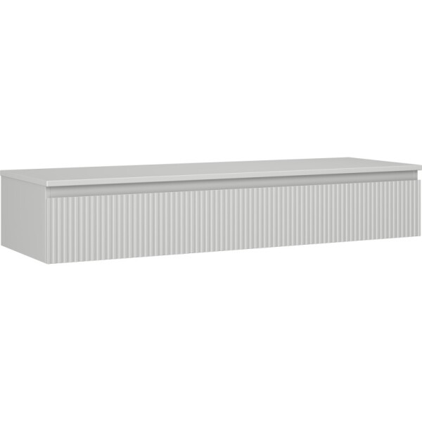 MEXEN/S - Rivel koupelnová skříňka pod umyvadlo 140 cm s deskou, 1 šuplík, reliéf , šedá mat 91A20-14023-1-BFC62