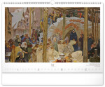Nástěnný kalendář 2026 NOTIQUE - Slovanská epopej – Alfons Mucha, 48 x 33 cm