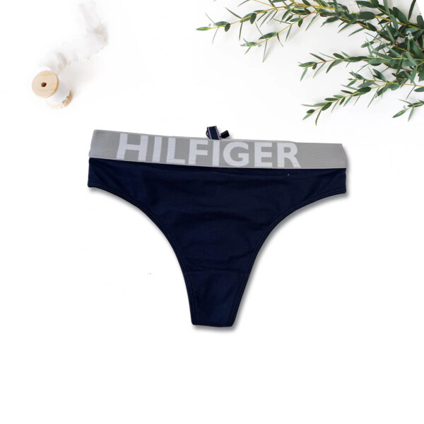Dámská tanga UW0UW00504 modro-šedé - Tommy Hilfiger S