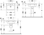 DURAVIT - Starck 3 Umyvadlo 55x43 cm, s přepadem, s otvorem pro baterii, bílá 0300550000