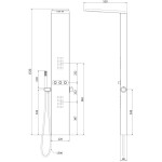 MEXEN - Omar sprchový panel, černý 7610-03-70