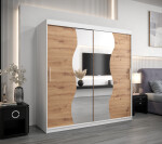 Šatní skříň Abi Mr Dveře: Černá, Rozměr: 120 cm, Korpus: Bílá