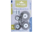 EXTOL-CRAFT Kartáče okružní ocelové sada 5ks / 2x stopka 6mm (EX1830)