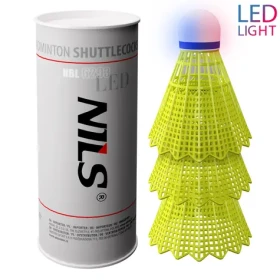 NILS NBL6293 Badmintonové míčky s LED 3 ks (5907695594607)