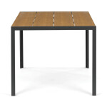 Zahradní stůl, kov, polywood, hnědá, AZT-S1215 OAK