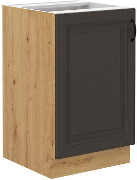 Spodní skříňka pod dřez Stilo 50 ZL 1F BB Barva korpusu: Dub artisan, Barva dvířek: Grafit