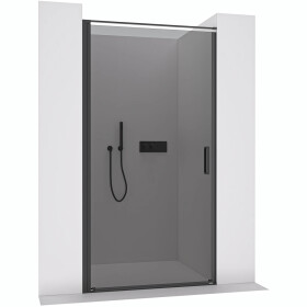CERANO - Sprchové otočné dveře Porte L/P - 8 mm - černá matná, grafitové sklo - 90x195 CER-8050BD7249